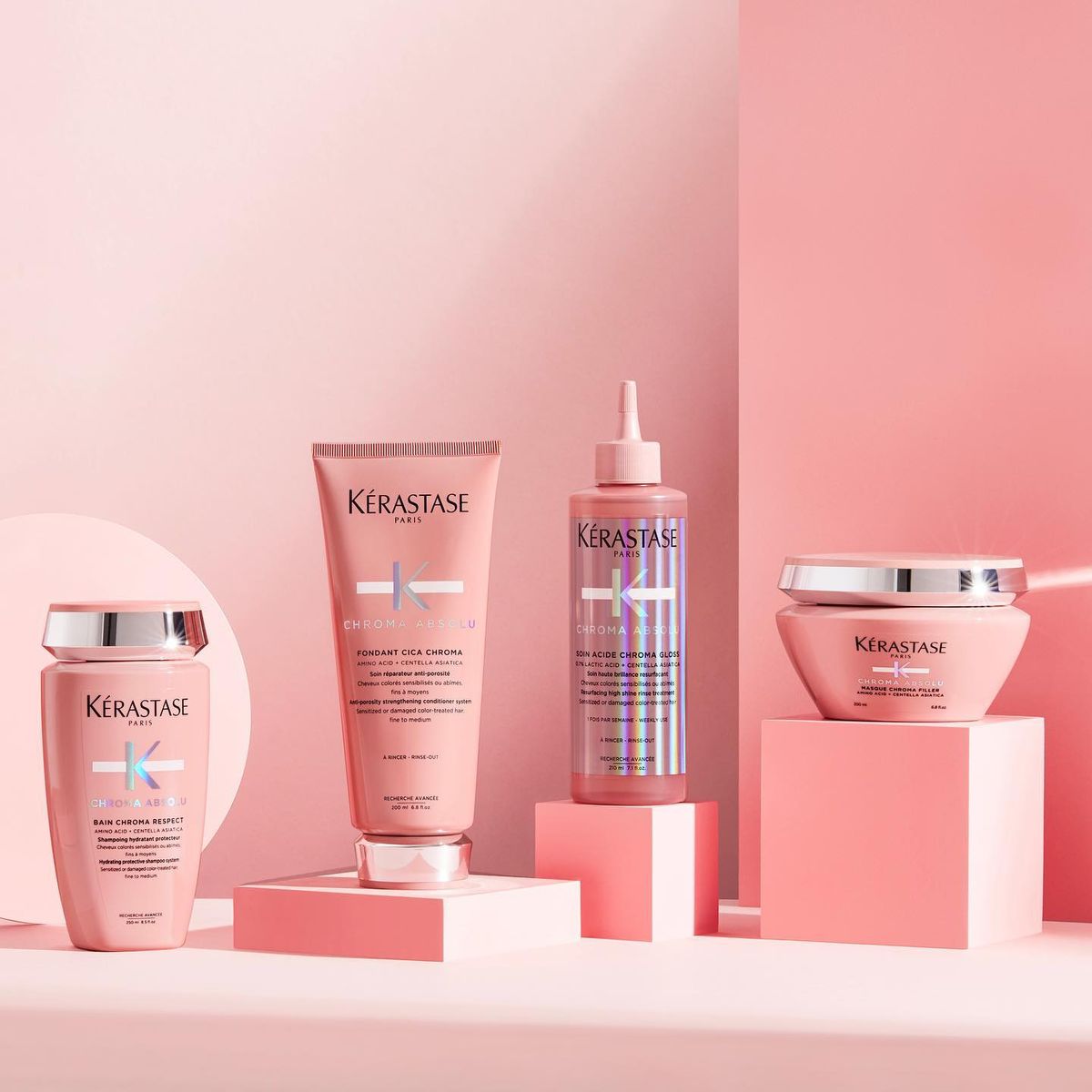 Kerastase K-SHINE treatment being applied